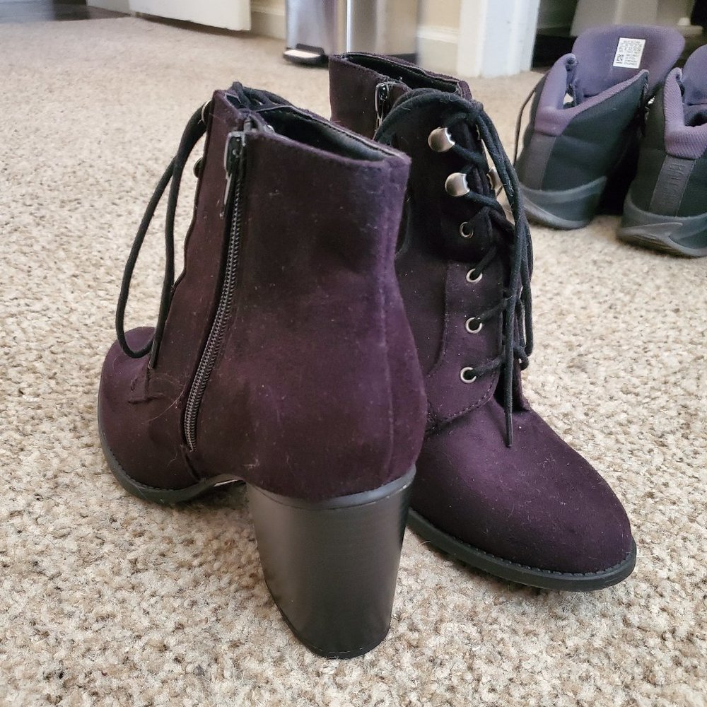 SODA Suede Heeled Booties